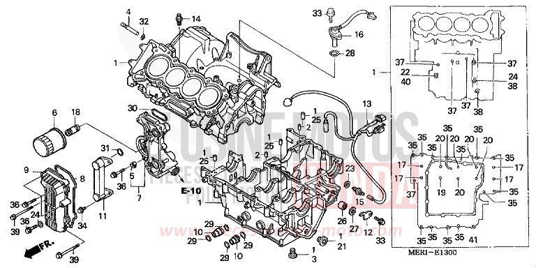 KURBELGEHAEUSE von CBF600N ABS NORTH POLE BLUE METALLIC (PB342) von 2005
